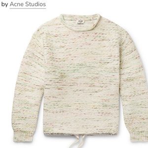 Acne Studios Kropp Oversized Mélange-Knit Drawstring  Sweater